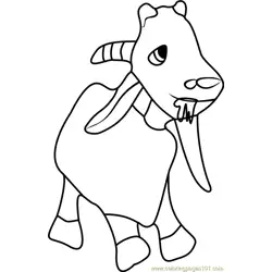 Goat Free Coloring Page for Kids