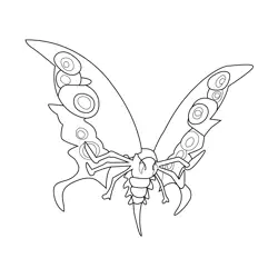 Butterfly Sentimonster Miraculous Ladybug Free Coloring Page for Kids
