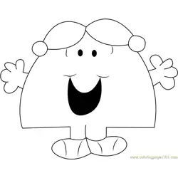 Little Miss Chatterbox Free Coloring Page for Kids