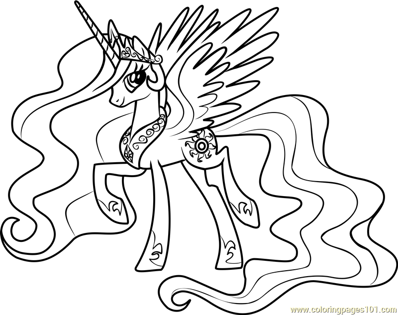 Princess Celestia Coloring Page - Free My Little Pony - Friendship Is