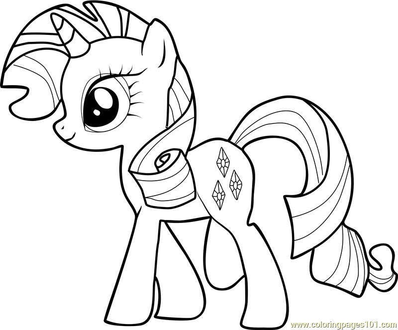 Rarity Coloring Page - Free My Little Pony - Friendship Is Magic