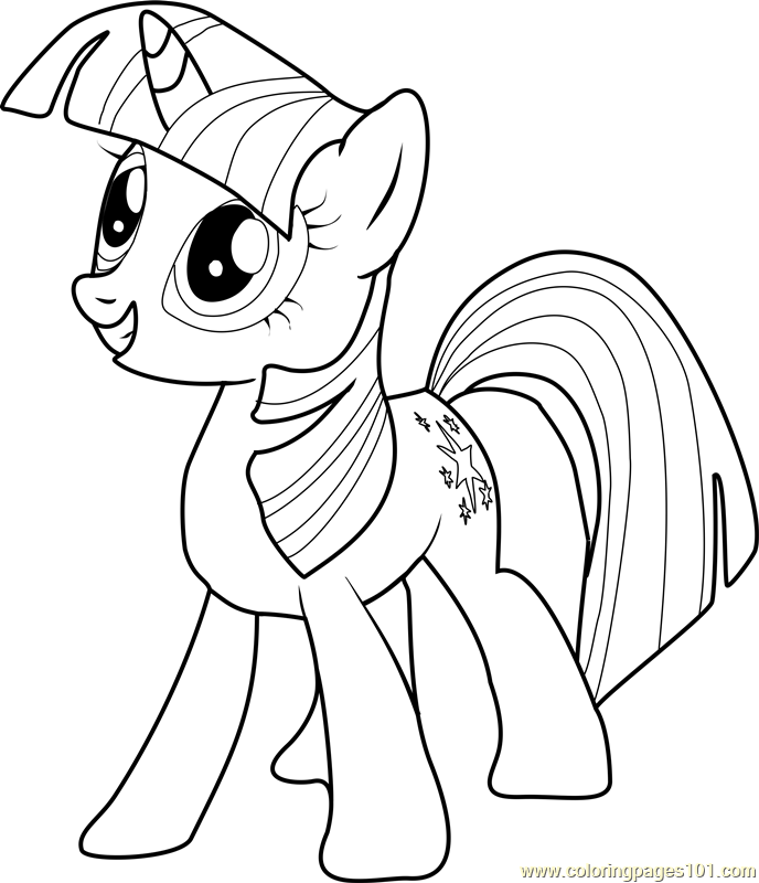 Twilight Sparkle Coloring Page - Free My Little Pony - Friendship Is