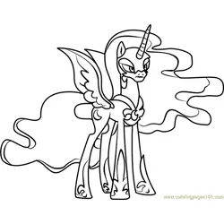 Nightmare Moon Free Coloring Page for Kids