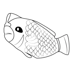 Humphead Parrotfish Octonauts Free Coloring Page for Kids
