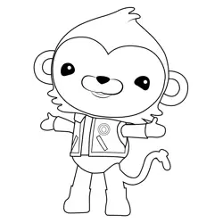 Paani the Monkey Octonauts Free Coloring Page for Kids