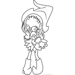 Cute Ojamajo Doremi Free Coloring Page for Kids