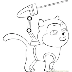 Cat Chase Free Coloring Page for Kids