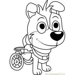 Pound Puppies Axel Free Coloring Page for Kids