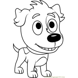Pound Puppies Clover Free Coloring Page for Kids