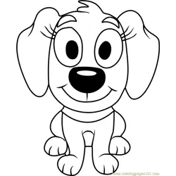 Pound Puppies Piper Free Coloring Page for Kids