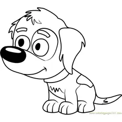 Pound Puppies Pupster Free Coloring Page for Kids
