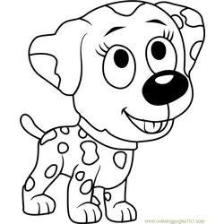 Pound Puppies Roxie Free Coloring Page for Kids