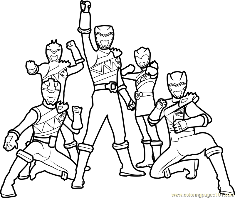 Power Rangers Dino Charge Coloring Page - Free Power Rangers Coloring