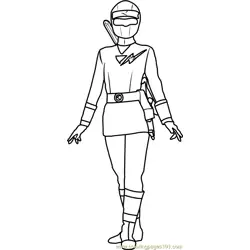 White Power Ranger Free Coloring Page for Kids