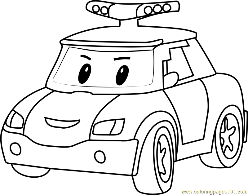caluby robo car poli coloring pages - photo #23