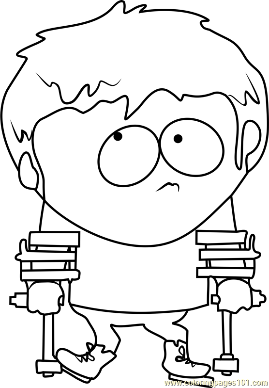 Jimmy Valmer from South Park Coloring Page Free South Park Coloring