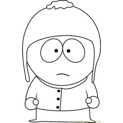 Craig Tucker from South Park Free Coloring Page for Kids