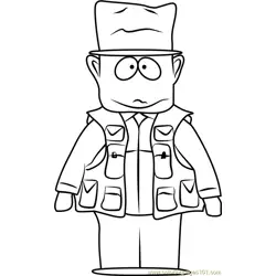 Jimbo Kern from South Park Free Coloring Page for Kids