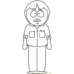 Randy Marsh from South Park Free Coloring Page for Kids