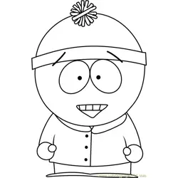 Stan Marsh from South Park Free Coloring Page for Kids