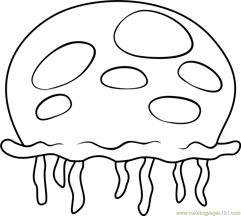 Queen Jellyfish coloring page