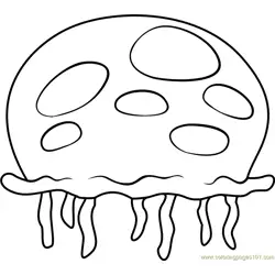 Queen Jellyfish Free Coloring Page for Kids
