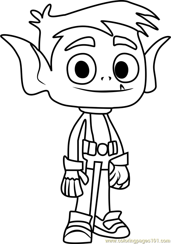 Beast Boy Coloring Page - Free Teen Titans Go! Coloring Pages