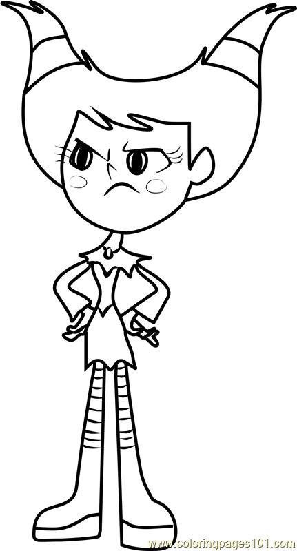 Jinx Coloring Page - Free Teen Titans Go! Coloring Pages