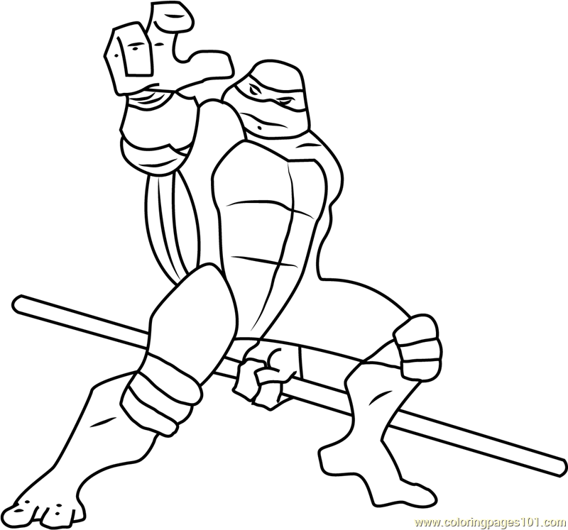 Donatello Coloring Page - Free Teenage Mutant Ninja Turtles Coloring