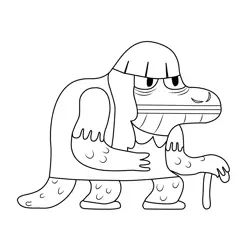 Alison Sandra Gator The Amazing World of Gumball Free Coloring Page for Kids