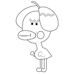 Jodie Mallard The Amazing World of Gumball Free Coloring Page for Kids