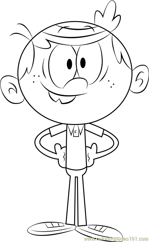 Lincoln Loud Coloring Page - Free The Loud House Coloring Pages