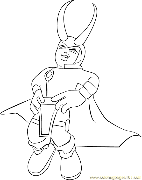 Loki Coloring Page - Free The Super Hero Squad Show Coloring Pages