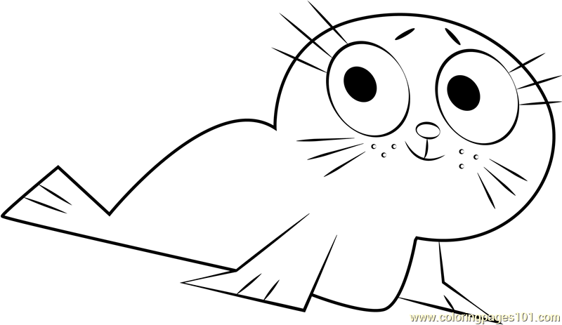 Baby seal Coloring Page - Free Total Drama Island Coloring Pages