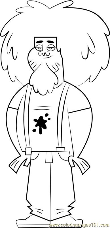 Beardo Coloring Page - Free Total Drama Island Coloring Pages
