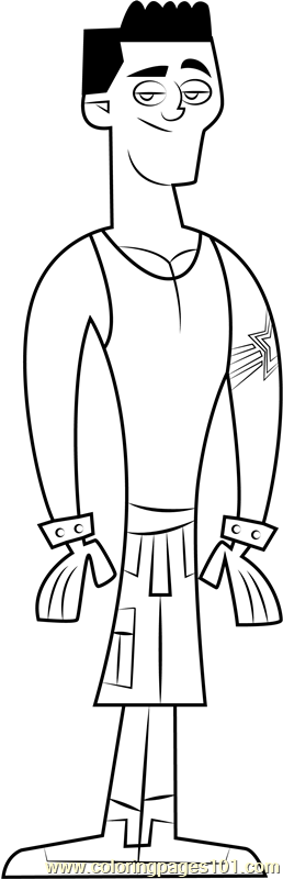 Brody Coloring Page - Free Total Drama Island Coloring Pages