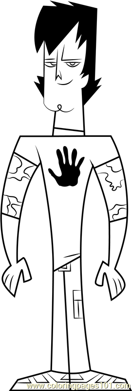 Trent Coloring Page - Free Total Drama Island Coloring Pages