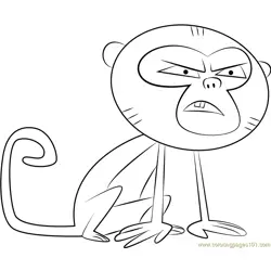 Monkey Free Coloring Page for Kids
