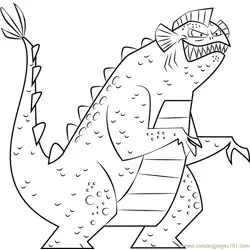 Monster Free Coloring Page for Kids