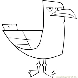 Seagull Free Coloring Page for Kids