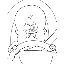 Crazy Baby Uncle Grandpa Free Coloring Page for Kids