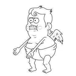 Cupid Uncle Grandpa Free Coloring Page for Kids