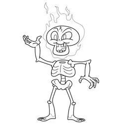 Skeletony Uncle Grandpa Free Coloring Page for Kids