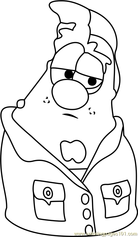 Don Gourdon Coloring Page - Free VeggieTales Coloring Pages