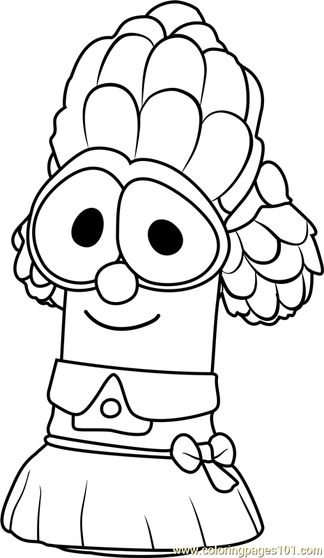 Libby Asparagus Coloring Page - Free VeggieTales Coloring Pages