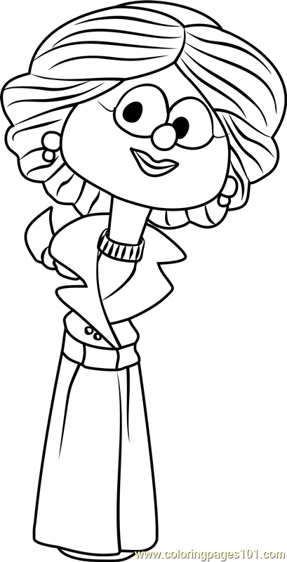Petunia Rhubarb Coloring Page - Free VeggieTales Coloring Pages