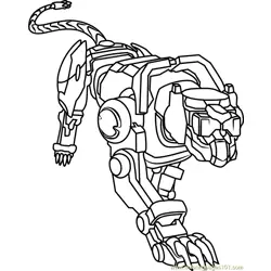 Blue Lion Free Coloring Page for Kids