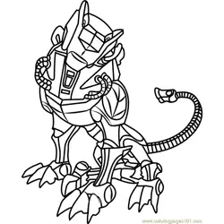 Green Lion Free Coloring Page for Kids