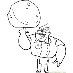 Gourmand Free Coloring Page for Kids