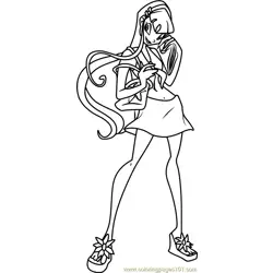 Stella Winx Club Free Coloring Page for Kids